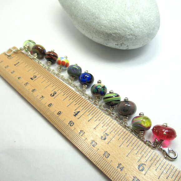 Lampwork Orphan bead bracelet - Picture 7 of 12